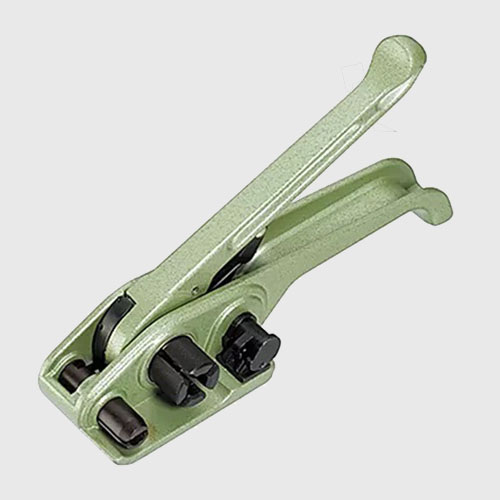 Plastic strap tensioner